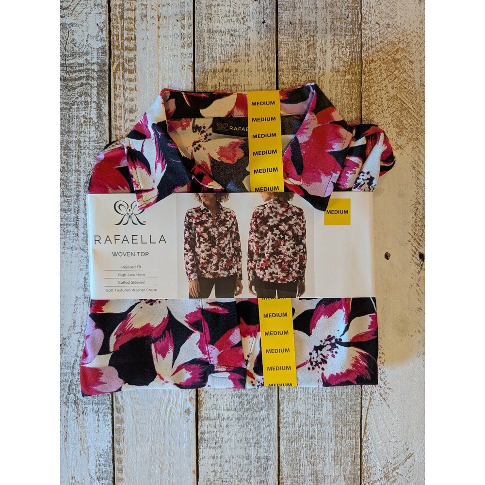 Brand New Rafaella Long Sleeve Woven Top